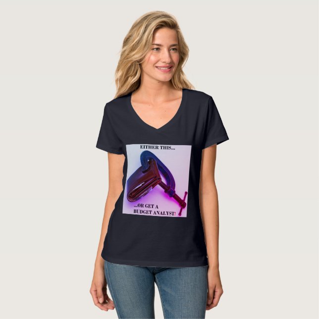 T-shirt "Soit ça... soit un analyste du budget !" Débardeu (Devant entier)