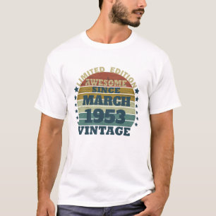 T-shirt Soixante-dix ans vintages personnalisés 70e annive
