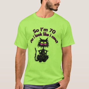 T-shirt soixante-dixième Cadeaux de chat d'anniversaire