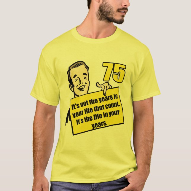 T-shirt Soixante-quinzième cadeaux d'anniversaire de la (Devant)