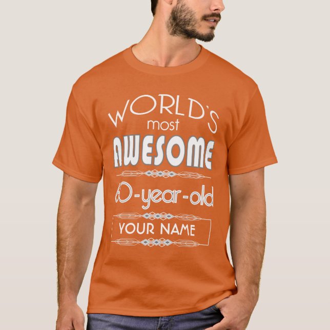 T-shirt soixantième Orange fabuleuse de flamme des mondes (Devant)