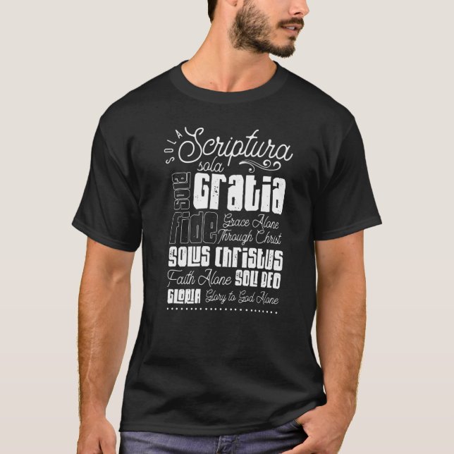 T-shirt Sola Scriptura Réforme chrétienne protestante 5  (Devant)