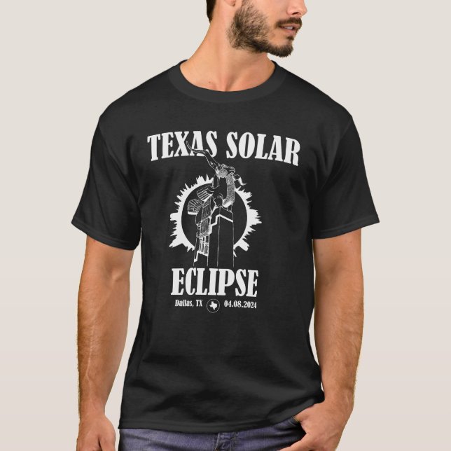T-shirt Solaire Eclipse Texas Design 2 (Devant)