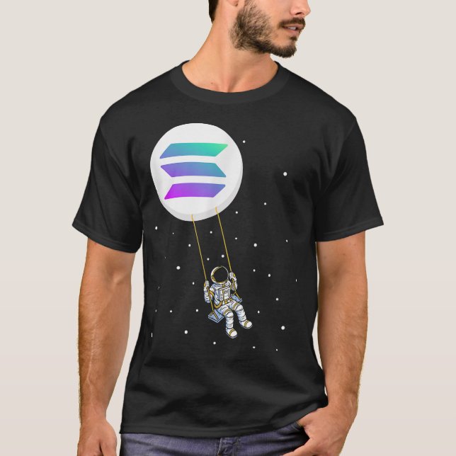 T-shirt Solana Swing, SOL Trader CryptoCurrency Moon T (Devant)