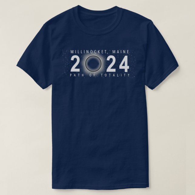 T-shirt Solar Eclipse Millinocket Maine 8 avril 2024 (Design devant)
