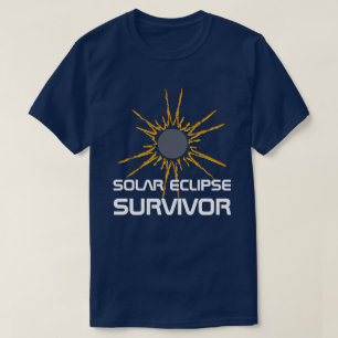 T-shirt Solar Eclipse Survivor drôle personnalisable