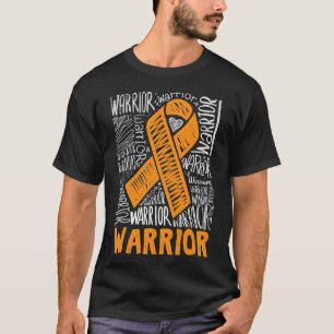 T-shirt Soldat du cancer du sang Orange Ribbon de sensibil