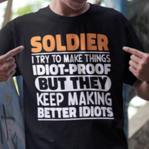 T-shirt Soldat J'Essaie De Faire Des Choses Drôle Drôle Di