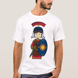 T-shirt Soldat romain avec la pièce en t de bouclier
