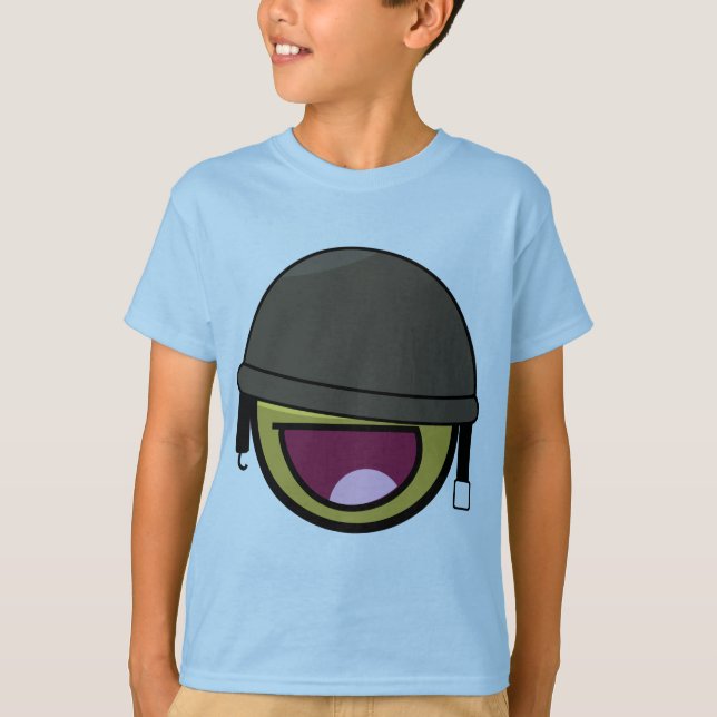 T-shirt Soldat Visage Awesome Avec Casque (Devant)