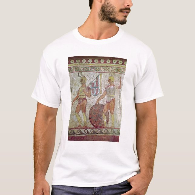 T-shirt Soldats d'infanterie, peinture de tombe de Paestum (Devant)