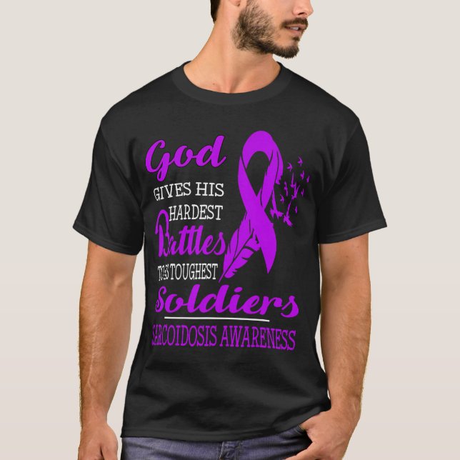 T-shirt Soldats Les Plus Durs De Dieu - Sensibilisation À  (Devant)