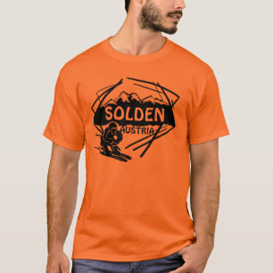 T-shirt Solden Austria gars orange ski art tee