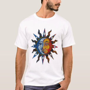 T-shirt Soleil céleste Et Lune