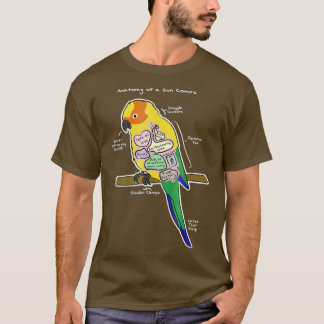 T-shirt Soleil Conure Funny Parrot - Anatomie d'un soleil