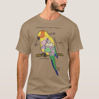 T-shirt Soleil Conure Funny Parrot Anatomie d'un Soleil Co