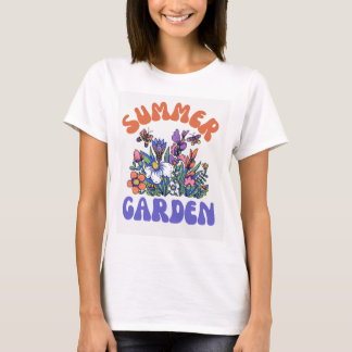 T-shirt Soleil dans mon jardin - Nature Florale Citation T