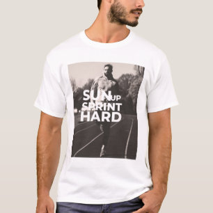 T-shirt Soleil debout, Sprint dur matin en cours