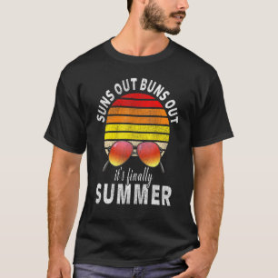 T-shirt Soleil Dehors Fesses Dehors C'est Enfin L'été Rétr