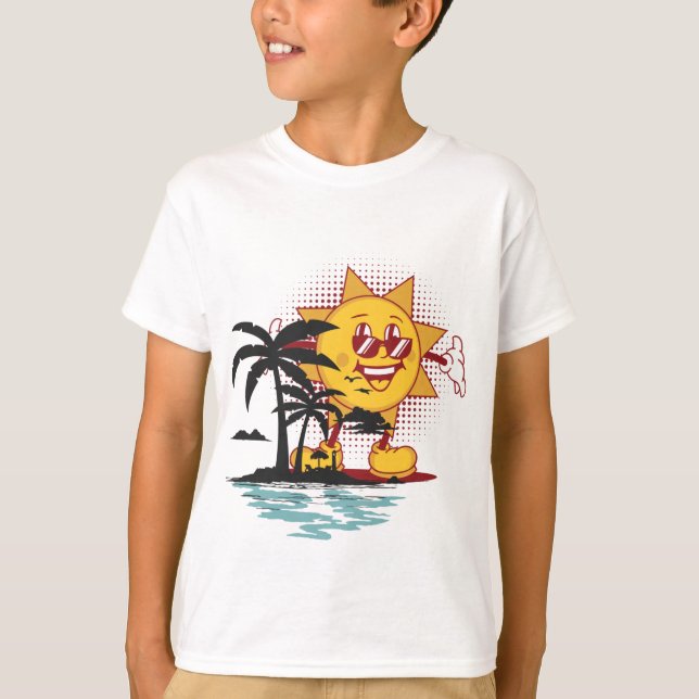 T-shirt Soleil d'été souriant (Devant)