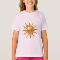 Soleil doré radieux Design d'art bohème céleste