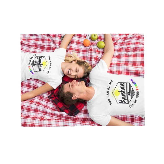 T-shirt Soleil et amour arc-en-ciel (You can be my Sunshine. I'll be your Rainbow.)