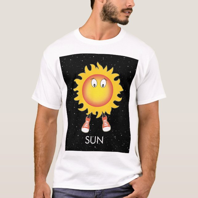 T-shirt Soleil et étoiles dans l'espace (Devant)