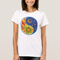 Soleil et Lune Yin Yang coloré