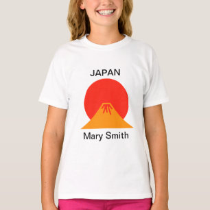 T-shirt Soleil et mont Fuji