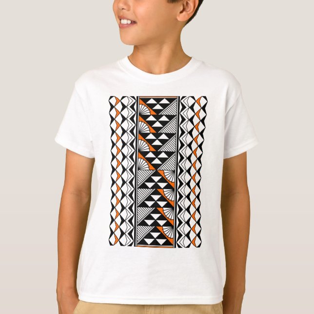 T-shirt Soleil et pluie natifs en Orange (Devant)