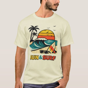 T-shirt soleil et vagues