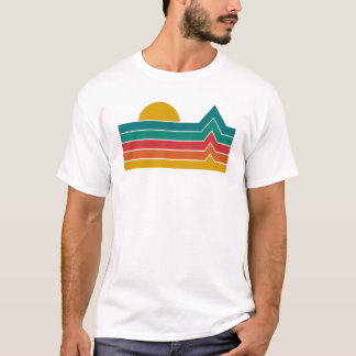 T-shirt Soleil et vagues minimalistes
