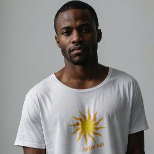 T-shirt Soleil flamboyant funky jaune et orange