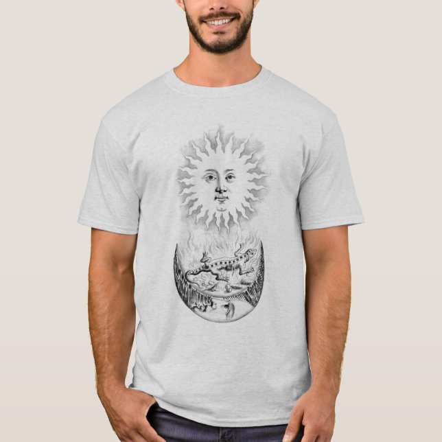 T-shirt Soleil gothique et lune de salamandre (Devant)