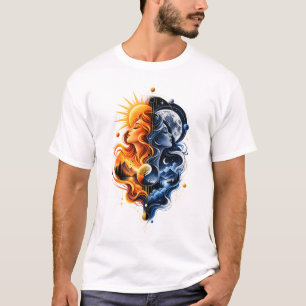 T-shirt Soleil Lune – Conception de l'équilibre cosmique c