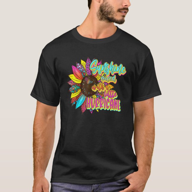 T-shirt Soleil Mélangé Avec Un Peu D'Ouragan Sunshine Fl (Devant)