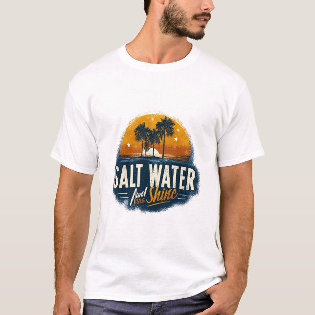 T-shirt Soleil, mer et brise salée (Devant)