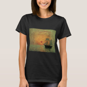 T-shirt Soleil rouge par Maxime Maufra, Impressionnisme vi