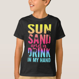 T-shirt Soleil Sable Et Un Verre Dans Mon Vacat De Croisiè