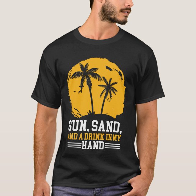 T-shirt soleil sel sable fin été (Devant)