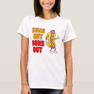 T-shirt Soleil Sortie Buns Funny Hot Dog