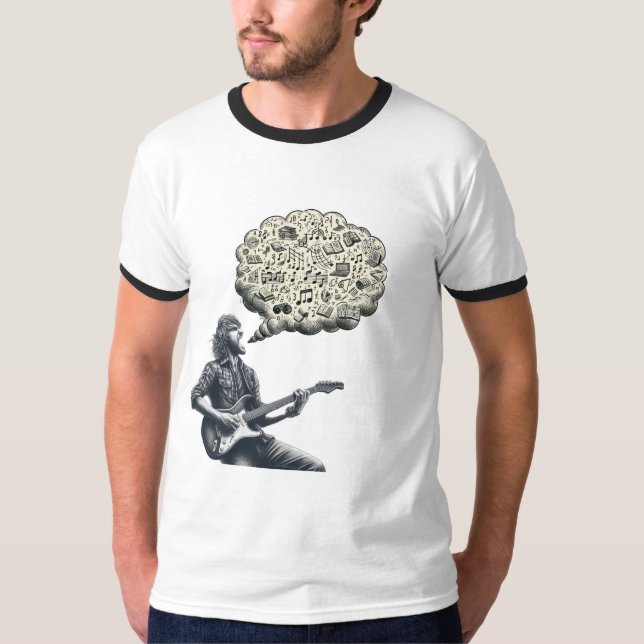 T-shirt Solfeggio explosif guitariste (Devant)