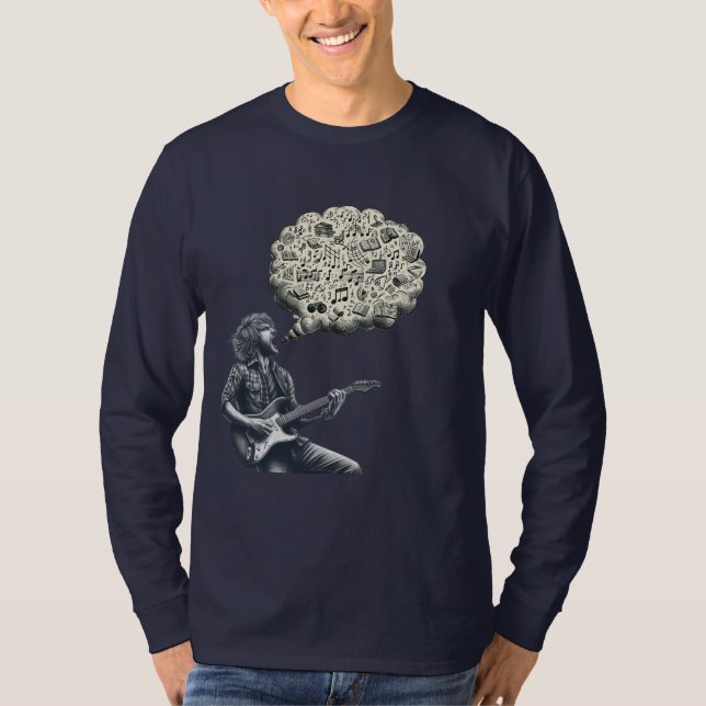 T-shirt Solfeggio explosif guitariste (Devant)