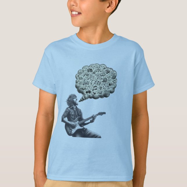 T-shirt Solfeggio explosif guitariste (Devant)