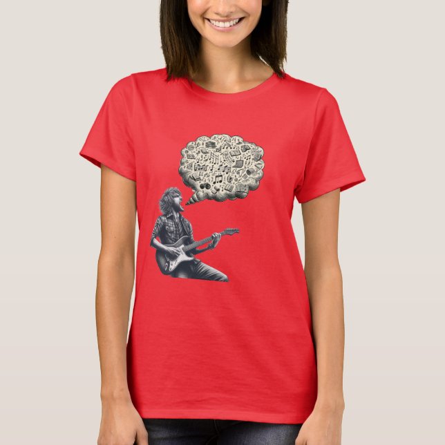 T-shirt Solfeggio explosif guitariste (Devant)