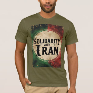 T-shirt Solidarité Avec L'Iran Pour L'Unité De Paix Anti-G