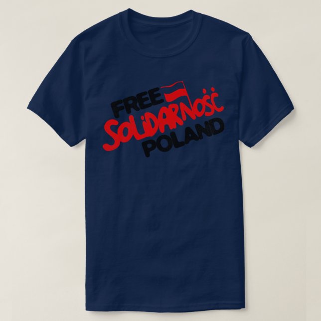 T-shirt Solidarnosc Pologne libre (Design devant)