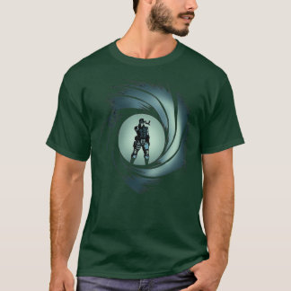T-shirt Solide serpent en métal engrenage solide