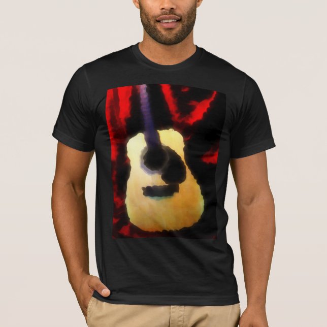 T-shirt Solo de guitare à l'huile (Devant)