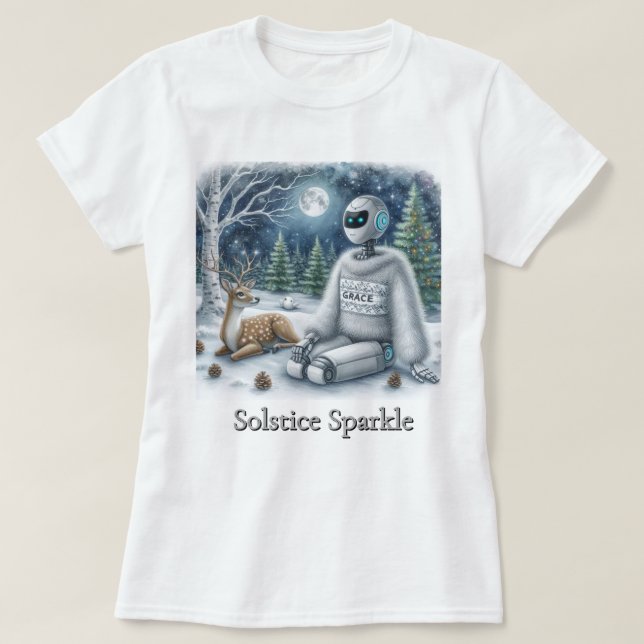 T-shirt Solstice d'hiver Sparkle Deer Grace Être Grace (Design devant)